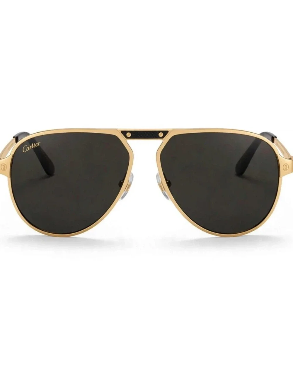 Cartier Gold Frame Sunglasses with Dark Lenses